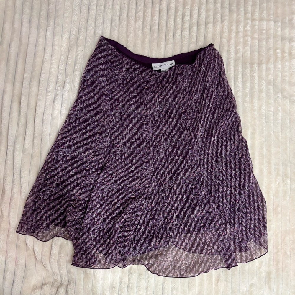 Sag Harbor Purple Midi Skirt